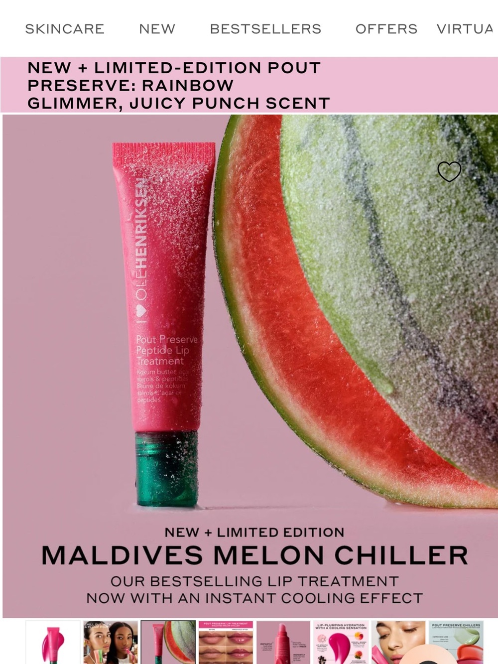 New Ole Henriksen Pout Preserve Peptide Lip Treatment - Maldives melon 🍉